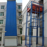 Hydraulic guide rail cargo lift with color steel sheet finished, anti rain anti corrosion proccessin